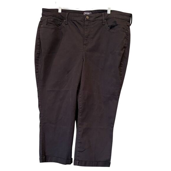 NYDJ Black Capri Cropped Jeans Women’s Plus 18W - Picture 1 of 7